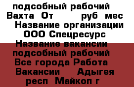 подсобный рабочий . Вахта. От 30 000 руб./мес. › Название организации ­ ООО Спецресурс › Название вакансии ­ подсобный рабочий - Все города Работа » Вакансии   . Адыгея респ.,Майкоп г.